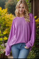 Long Puff Sleeve Solid Urban Ribbed Top-TOP-Heimish-Stuffology - Where Vintage Meets Modern, A Boutique for Real Women in Crosbyton, TX