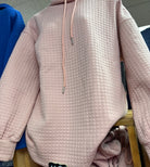Quilted Textured Hoodie-Hoodie-Stuffology Boutique -Stuffology - Where Vintage Meets Modern, A Boutique for Real Women in Crosbyton, TX