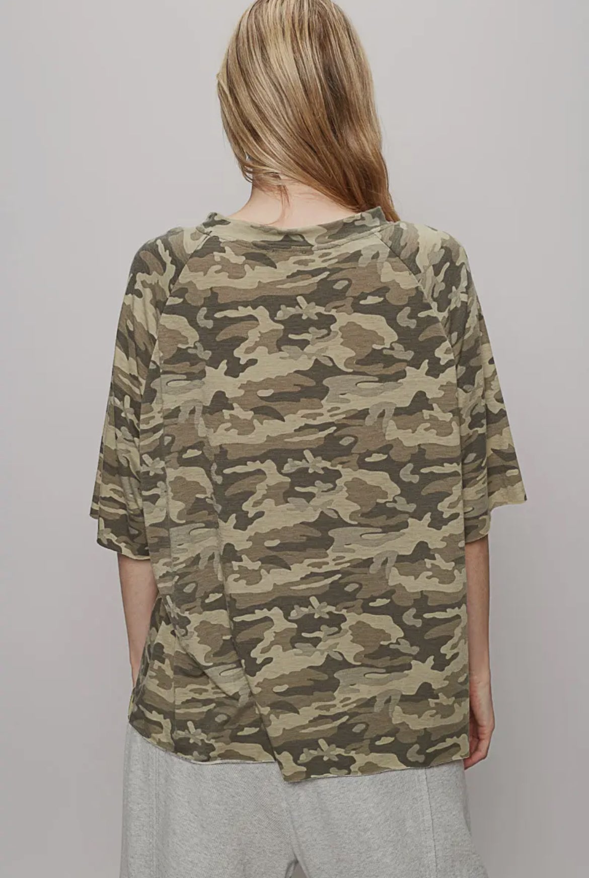 POL Clothing Round Neck Camo Tee-POL Clothing-Stuffology - Where Vintage Meets Modern, A Boutique for Real Women in Crosbyton, TX