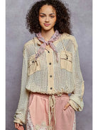 POL Clothing Open Knit Frayed Jacket-Hoodie-Pol Clothing-Stuffology - Where Vintage Meets Modern, A Boutique for Real Women in Crosbyton, TX