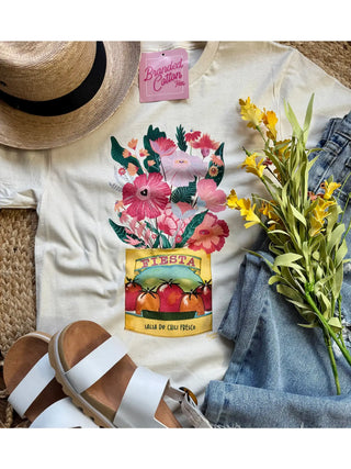 Fiesta Floral Tee-Tees-Stuffology Boutique -Stuffology - Where Vintage Meets Modern, A Boutique for Real Women in Crosbyton, TX