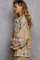 POL Clothing Patchwork & Petals Jacket-Jackets-POL Clothing-Stuffology - Where Vintage Meets Modern, A Boutique for Real Women in Crosbyton, TX
