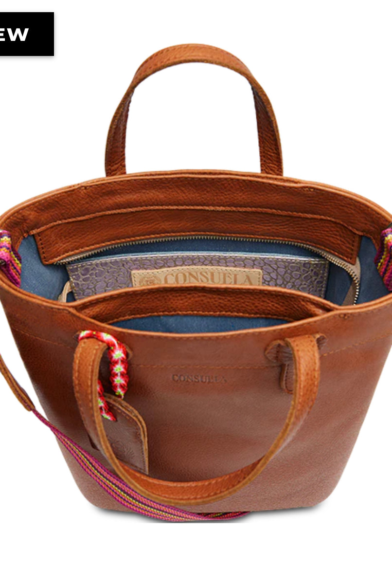 Consuela Essential Tote - Brandy / Stuffology Boutique-Tote Bags-Stuffology Boutique -Stuffology - Where Vintage Meets Modern, A Boutique for Real Women in Crosbyton, TX
