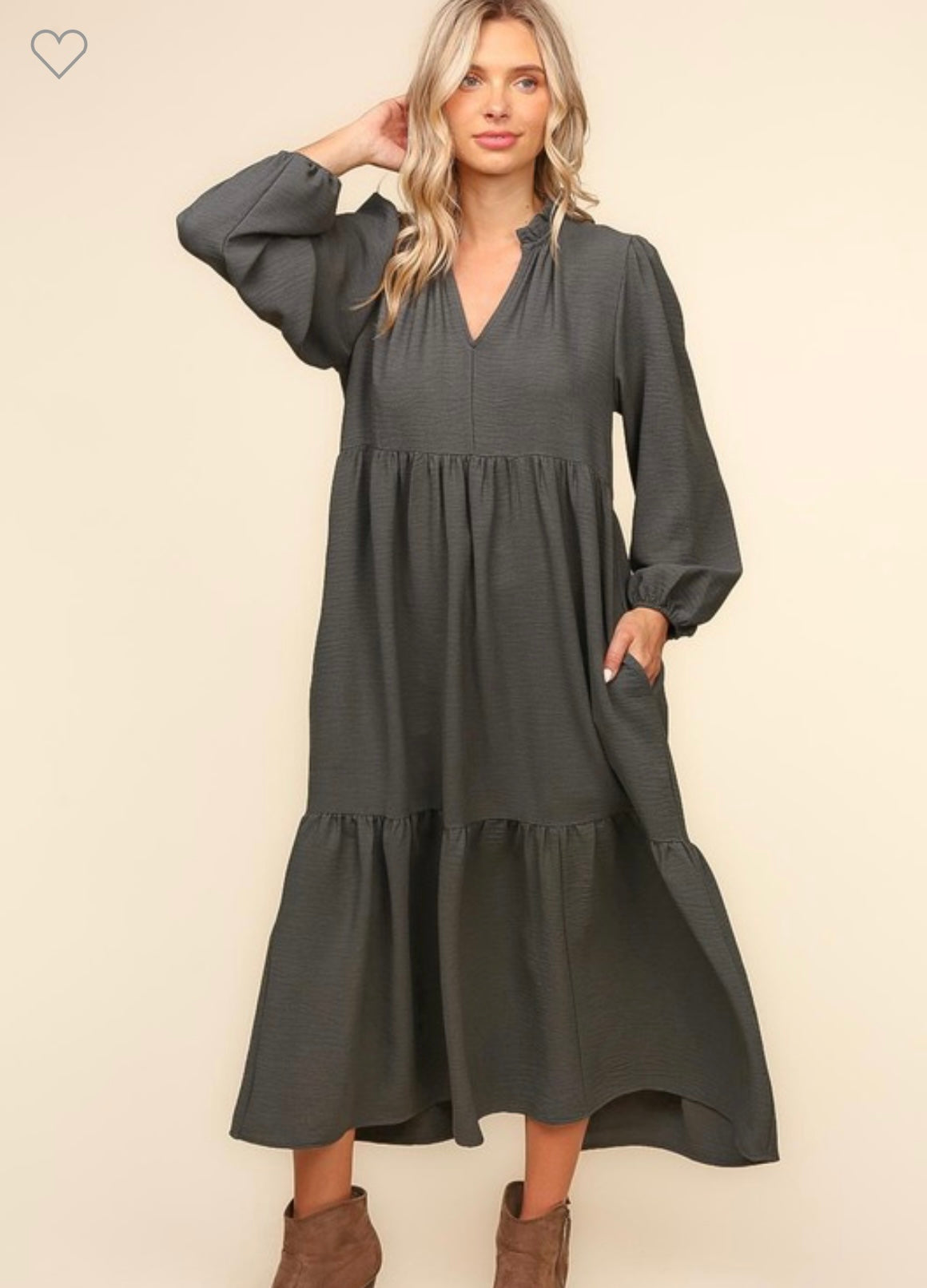 Baby Doll Woven Maxi Dress with Side Pockets /Stuffology Boutique-Dresses-Haptics-Stuffology - Where Vintage Meets Modern, A Boutique for Real Women in Crosbyton, TX