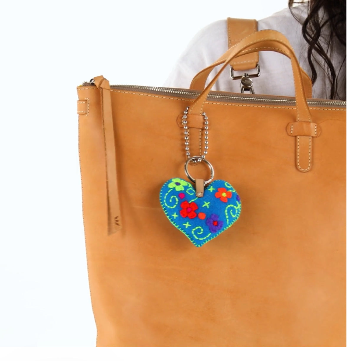 Consuela Corazon Grande Turquoise Charm-Bag Charms-CONSUELA-Stuffology - Where Vintage Meets Modern, A Boutique for Real Women in Crosbyton, TX