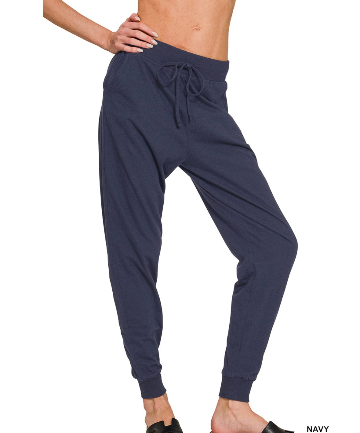 Cotton Jogger Pants-Pants-Zenana-Stuffology - Where Vintage Meets Modern, A Boutique for Real Women in Crosbyton, TX