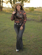 Black Rusty Desert Cowboy Mesh Top-MESH TOP-Stuffology Boutique -Stuffology - Where Vintage Meets Modern, A Boutique for Real Women in Crosbyton, TX