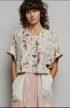 POL Clothing Patchwork Crochet Floral Top-TOP-Stuffology Boutique -Stuffology - Where Vintage Meets Modern, A Boutique for Real Women in Crosbyton, TX