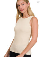 Ribbed Scoop Neck Tank Top-Tank Tops-Zenana-Stuffology - Where Vintage Meets Modern, A Boutique for Real Women in Crosbyton, TX