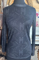 BLACK BOOT STITCH MESH TOP / STUFFOLOGY BOUTIQUE-Top-Turquoise Haven-Stuffology - Where Vintage Meets Modern, A Boutique for Real Women in Crosbyton, TX