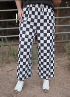 Black and White Check Pants-Pants-Stuffology Boutique -Stuffology - Where Vintage Meets Modern, A Boutique for Real Women in Crosbyton, TX