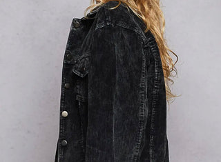 POL Clothing Button Down Corduroy Trucker Jacket-Jackets-Pol Clothing-Stuffology - Where Vintage Meets Modern, A Boutique for Real Women in Crosbyton, TX