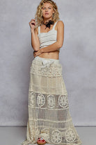 Natural Boho Crochet Maxi Skirt-Skirts-Stuffology Boutique -Stuffology - Where Vintage Meets Modern, A Boutique for Real Women in Crosbyton, TX