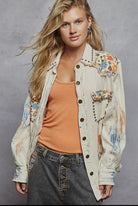 POL Clothing - Artsy Double Gauze Shirt Jacket-Pol Clothing-Stuffology - Where Vintage Meets Modern, A Boutique for Real Women in Crosbyton, TX