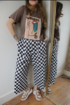 Black and White Check Pants-Pants-Stuffology Boutique -Stuffology - Where Vintage Meets Modern, A Boutique for Real Women in Crosbyton, TX