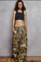Olive Contrast Patch Cargo Pants-Pants-POL Clothing-Stuffology - Where Vintage Meets Modern, A Boutique for Real Women in Crosbyton, TX