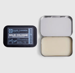 SOLID COLOGNE - MIDNIGHT SWIM-Colognes-Duke Cannon-Stuffology - Where Vintage Meets Modern, A Boutique for Real Women in Crosbyton, TX
