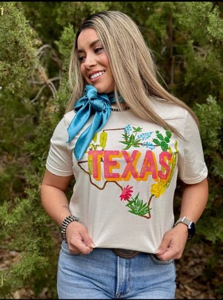 Texas Bloom Graphic Tee-Graphic Tees-Texas True Threads-Stuffology - Where Vintage Meets Modern, A Boutique for Real Women in Crosbyton, TX