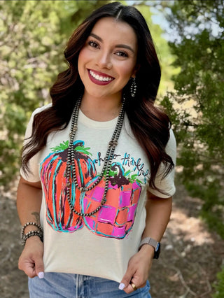 Oh So Thankful Graphic Tee-Graphic Tees-Texas True Threads-Stuffology - Where Vintage Meets Modern, A Boutique for Real Women in Crosbyton, TX