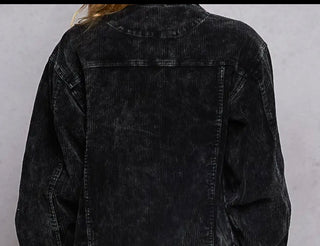 POL Clothing Button Down Corduroy Trucker Jacket-Jackets-Pol Clothing-Stuffology - Where Vintage Meets Modern, A Boutique for Real Women in Crosbyton, TX