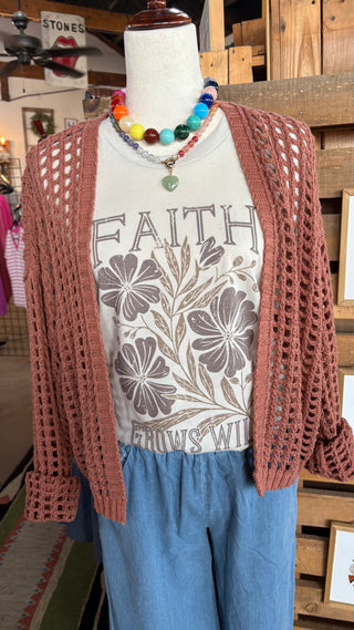 Faith Grows Wild Graphic Tee-Graphic Tees-Willow Poppy-Stuffology - Where Vintage Meets Modern, A Boutique for Real Women in Crosbyton, TX