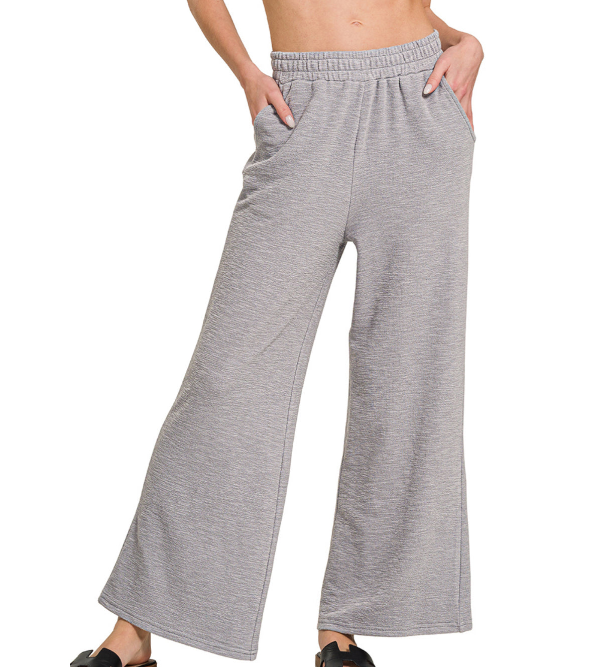 Gray Cotton Slub Wide Leg Pant – Stuffology Boutique
