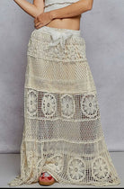 Natural Boho Crochet Maxi Skirt-Skirts-Stuffology Boutique -Stuffology - Where Vintage Meets Modern, A Boutique for Real Women in Crosbyton, TX