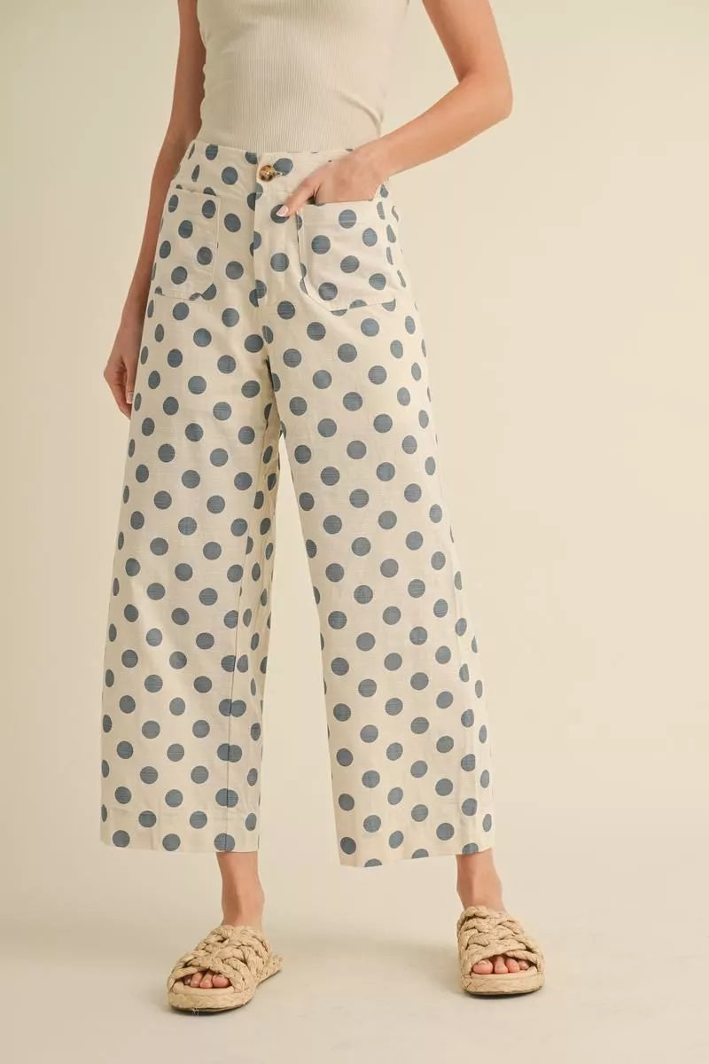 Wide Leg Polka Dot Pants-Pants-Jodifl-Stuffology - Where Vintage Meets Modern, A Boutique for Real Women in Crosbyton, TX