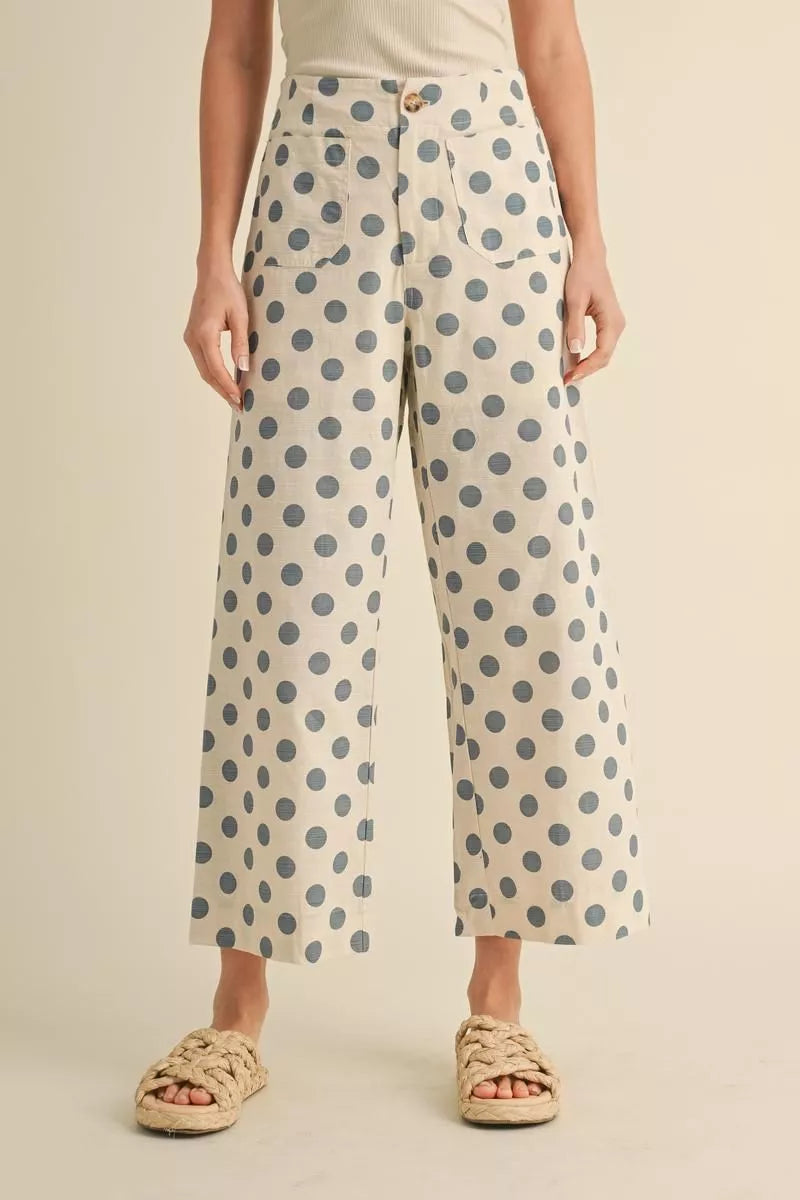 Wide Leg Polka Dot Pants-Pants-Jodifl-Stuffology - Where Vintage Meets Modern, A Boutique for Real Women in Crosbyton, TX