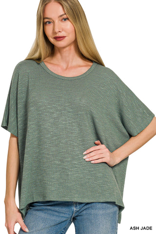 Oversized Slub Hacci Top-Top-Zenana-Stuffology - Where Vintage Meets Modern, A Boutique for Real Women in Crosbyton, TX