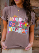 “Hold Your Horses” Graphic Tee-Graphic Tees-Stuffology Boutique -Stuffology - Where Vintage Meets Modern, A Boutique for Real Women in Crosbyton, TX