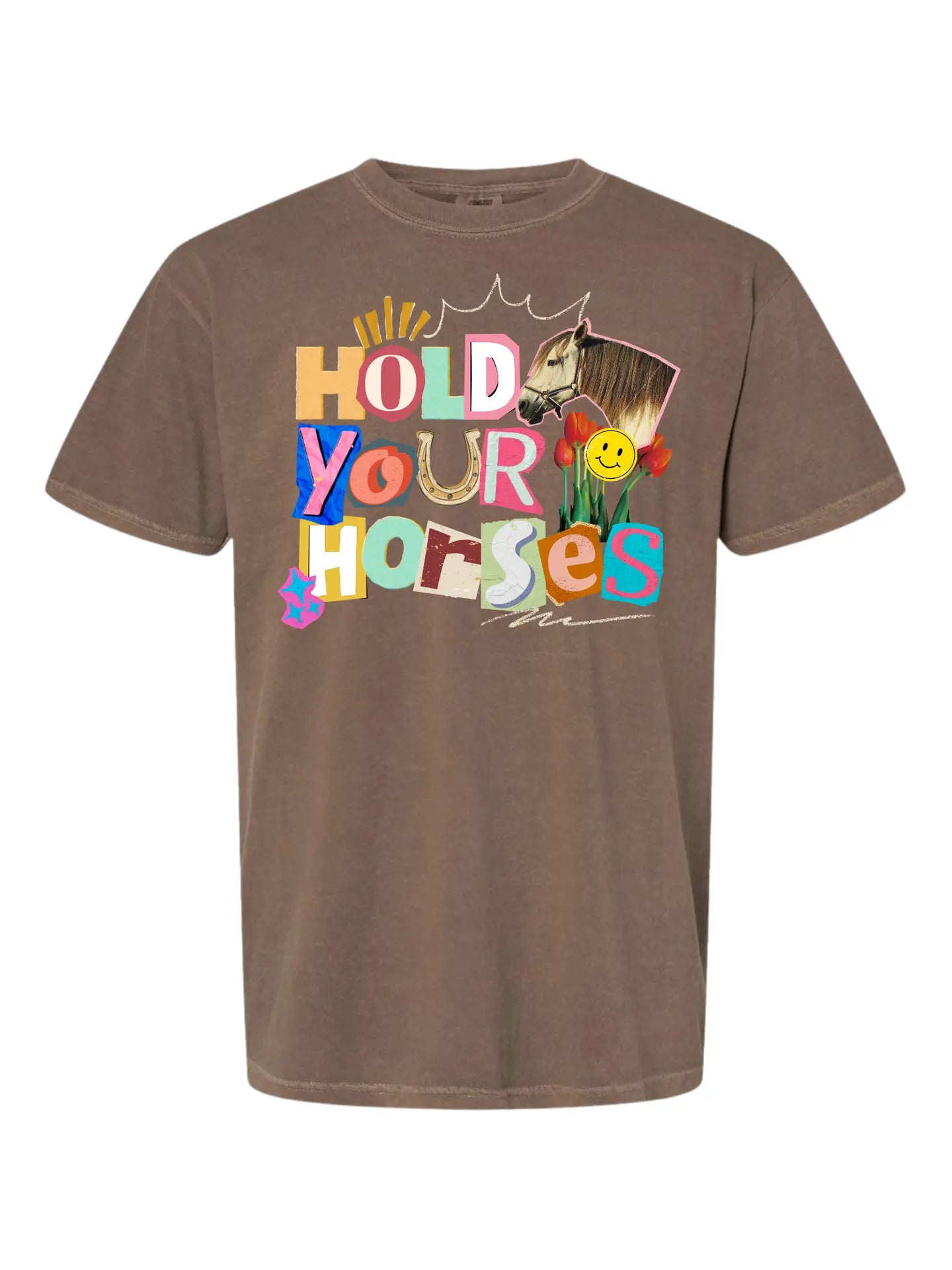 “Hold Your Horses” Graphic Tee-Graphic Tees-Stuffology Boutique -Stuffology - Where Vintage Meets Modern, A Boutique for Real Women in Crosbyton, TX