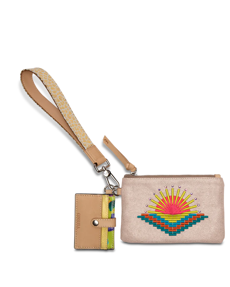 Consuela Fuzzy Combi Wristlet-Wrislets-Stuffology Boutique -Stuffology - Where Vintage Meets Modern, A Boutique for Real Women in Crosbyton, TX