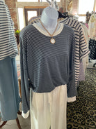 Loose Fit Stripe Tunic Top-Top-Burgundy Apparel-Stuffology - Where Vintage Meets Modern, A Boutique for Real Women in Crosbyton, TX