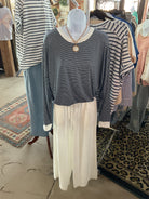 Loose Fit Stripe Tunic Top-Top-Burgundy Apparel-Stuffology - Where Vintage Meets Modern, A Boutique for Real Women in Crosbyton, TX