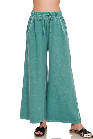 French Terry Washed Pants-Pants-Zenana-Stuffology - Where Vintage Meets Modern, A Boutique for Real Women in Crosbyton, TX
