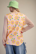 Mineral Washed Sunflower Top-Easel-Stuffology - Where Vintage Meets Modern, A Boutique for Real Women in Crosbyton, TX