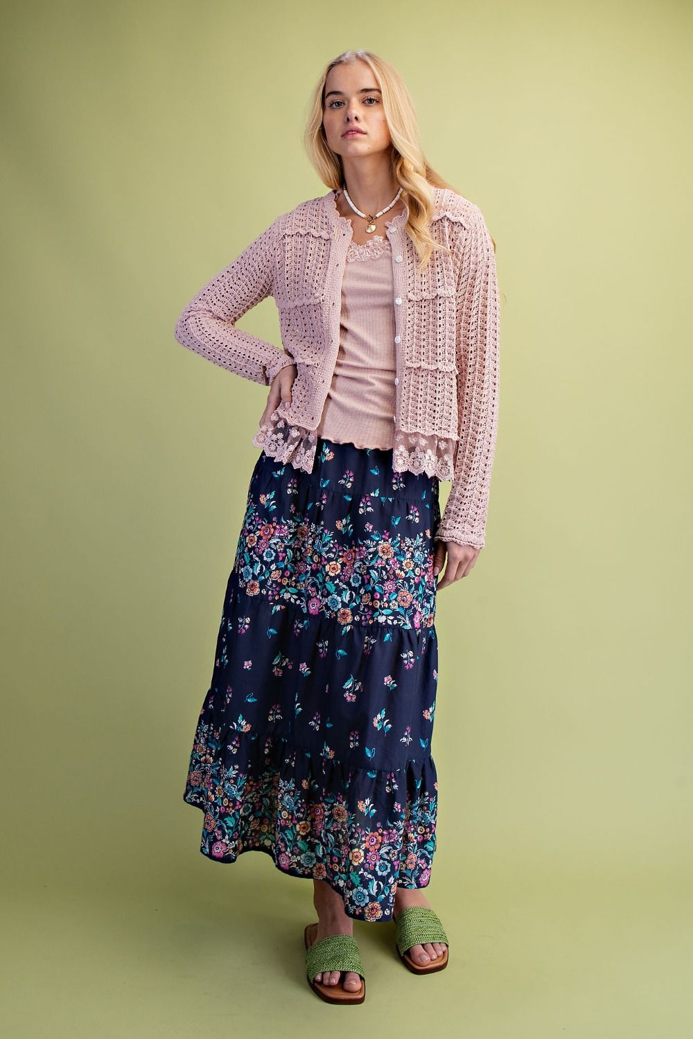 Lace Bottom Open Knitted Cardigan-Stuffology Boutique -Stuffology - Where Vintage Meets Modern, A Boutique for Real Women in Crosbyton, TX