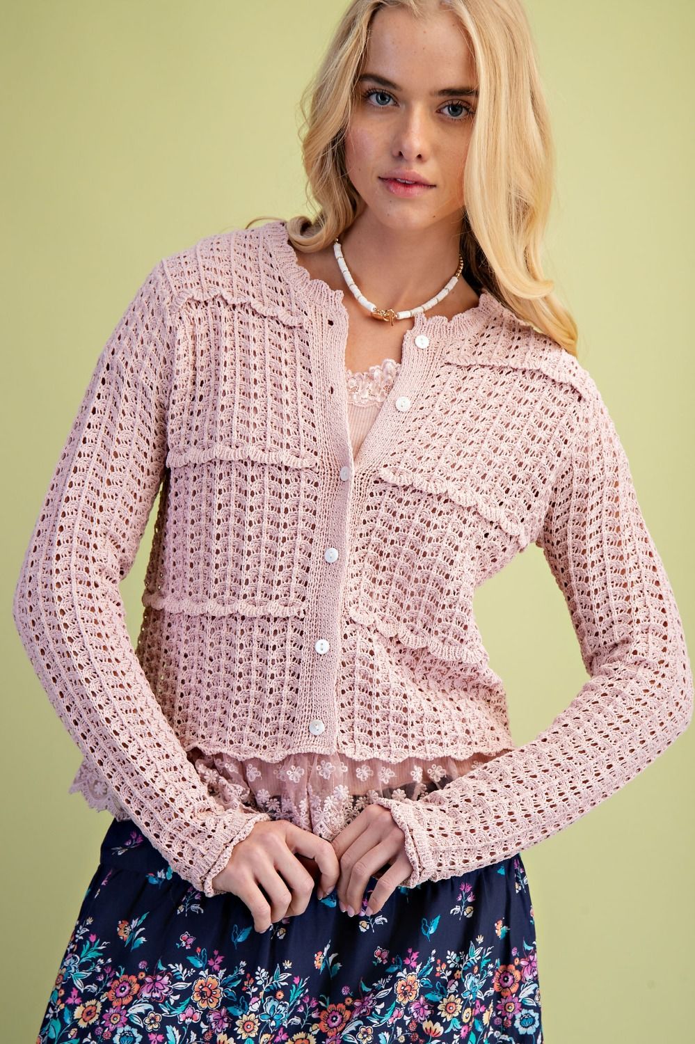 Lace Bottom Open Knitted Cardigan-Stuffology Boutique -Stuffology - Where Vintage Meets Modern, A Boutique for Real Women in Crosbyton, TX