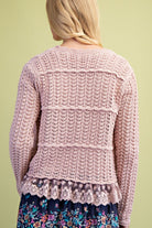 Lace Bottom Open Knitted Cardigan-Stuffology Boutique -Stuffology - Where Vintage Meets Modern, A Boutique for Real Women in Crosbyton, TX