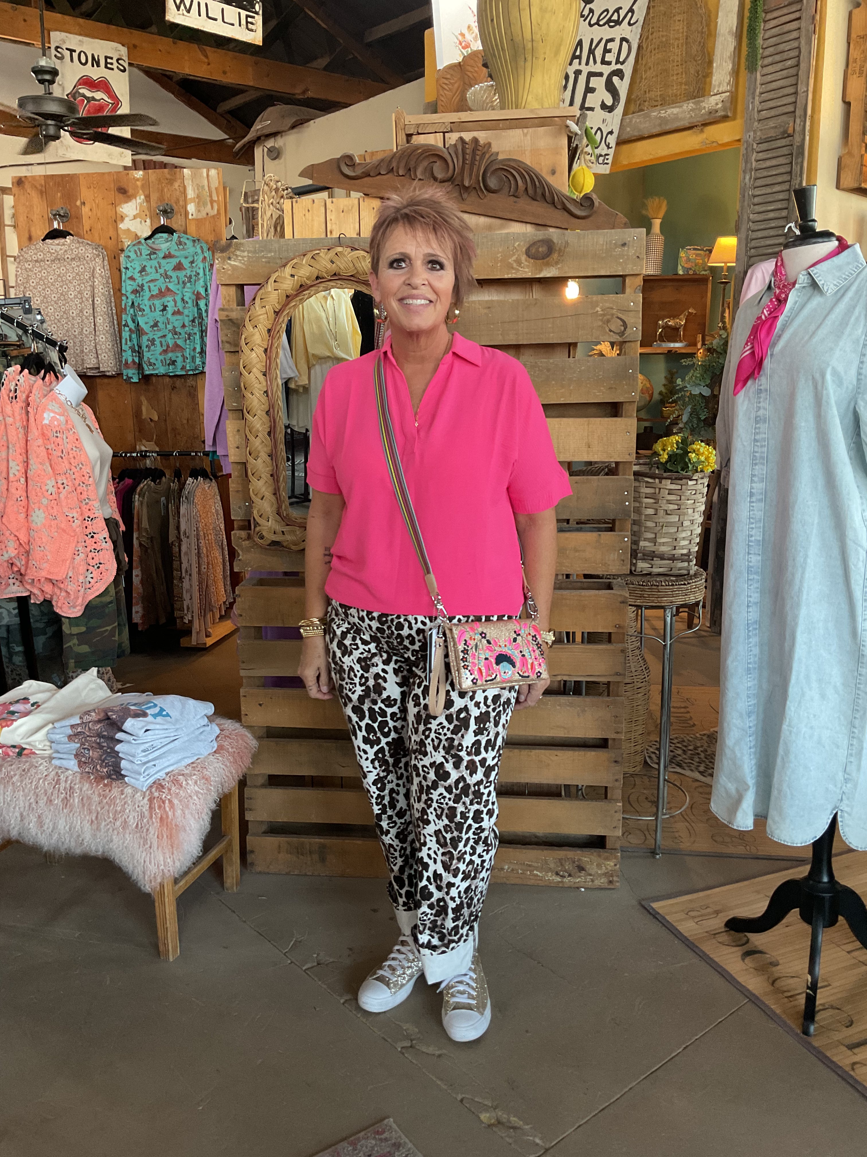 Collared V-Neck Short Sleeve Top-Blouse-Zenana-Stuffology - Where Vintage Meets Modern, A Boutique for Real Women in Crosbyton, TX