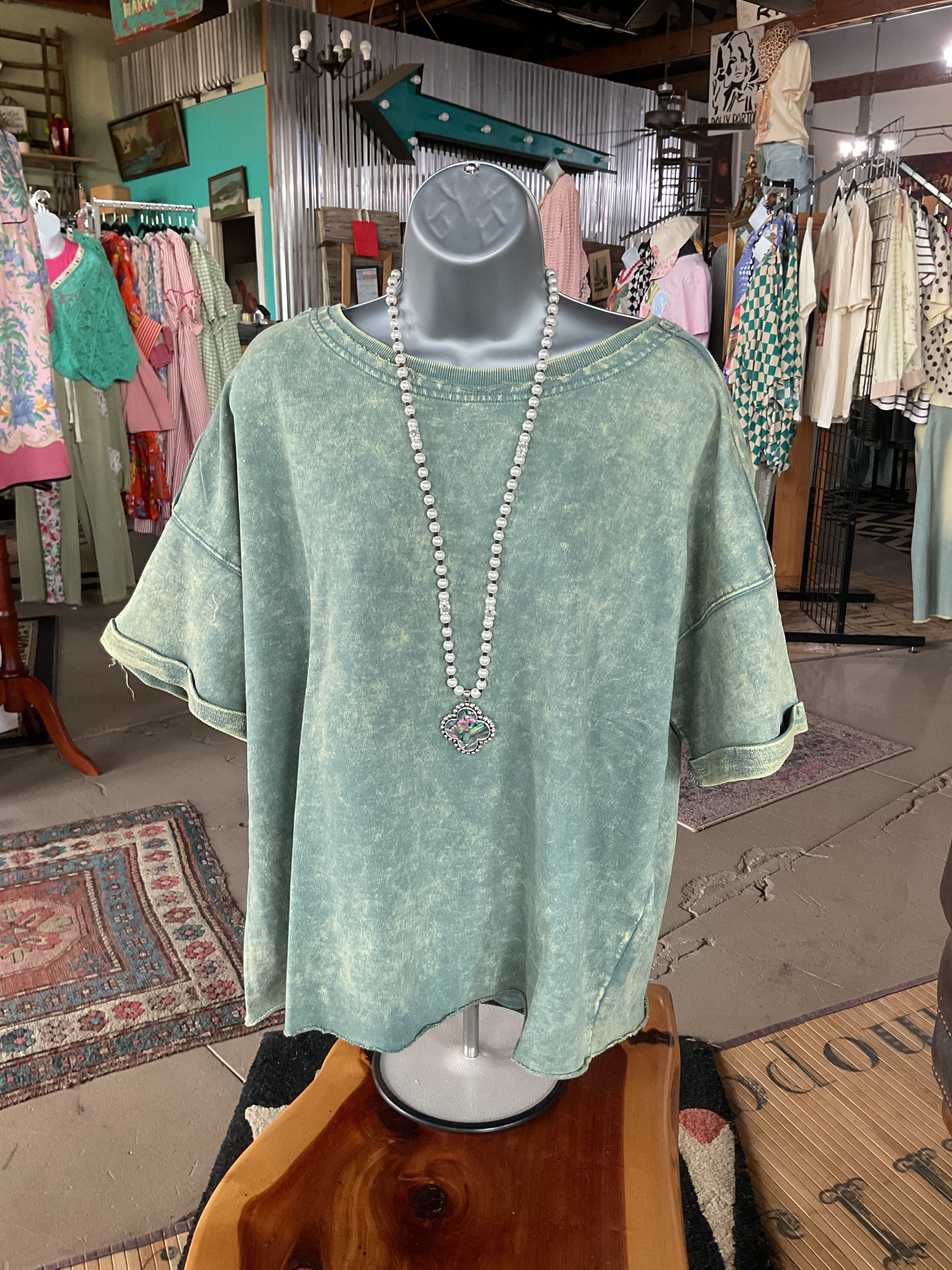 Acid Wash French Terry Top – Stuffology Boutique