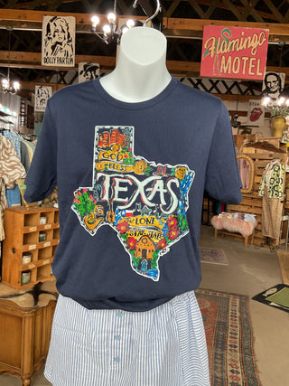 God Bless Texas Graphic Tee-Graphic Tees-Texas True Threads-Stuffology - Where Vintage Meets Modern, A Boutique for Real Women in Crosbyton, TX