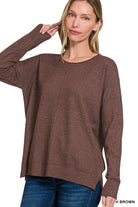 Front Seam Round Neck Sweater-Zenana-Stuffology - Where Vintage Meets Modern, A Boutique for Real Women in Crosbyton, TX