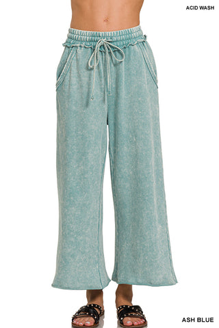 Ash Blue French Terry Pants-Zenana-Stuffology - Where Vintage Meets Modern, A Boutique for Real Women in Crosbyton, TX