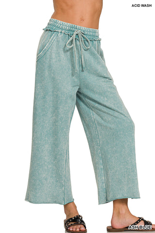 Ash Blue French Terry Pants-Zenana-Stuffology - Where Vintage Meets Modern, A Boutique for Real Women in Crosbyton, TX