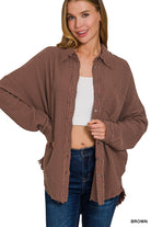 Oversized Gauze Shirt-Zenana-Stuffology - Where Vintage Meets Modern, A Boutique for Real Women in Crosbyton, TX