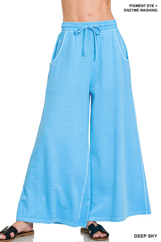 French Terry Washed Pants-Pants-Zenana-Stuffology - Where Vintage Meets Modern, A Boutique for Real Women in Crosbyton, TX