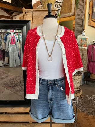 Americana Polka Dot Top-TOP-Sewn and Seen-Stuffology - Where Vintage Meets Modern, A Boutique for Real Women in Crosbyton, TX