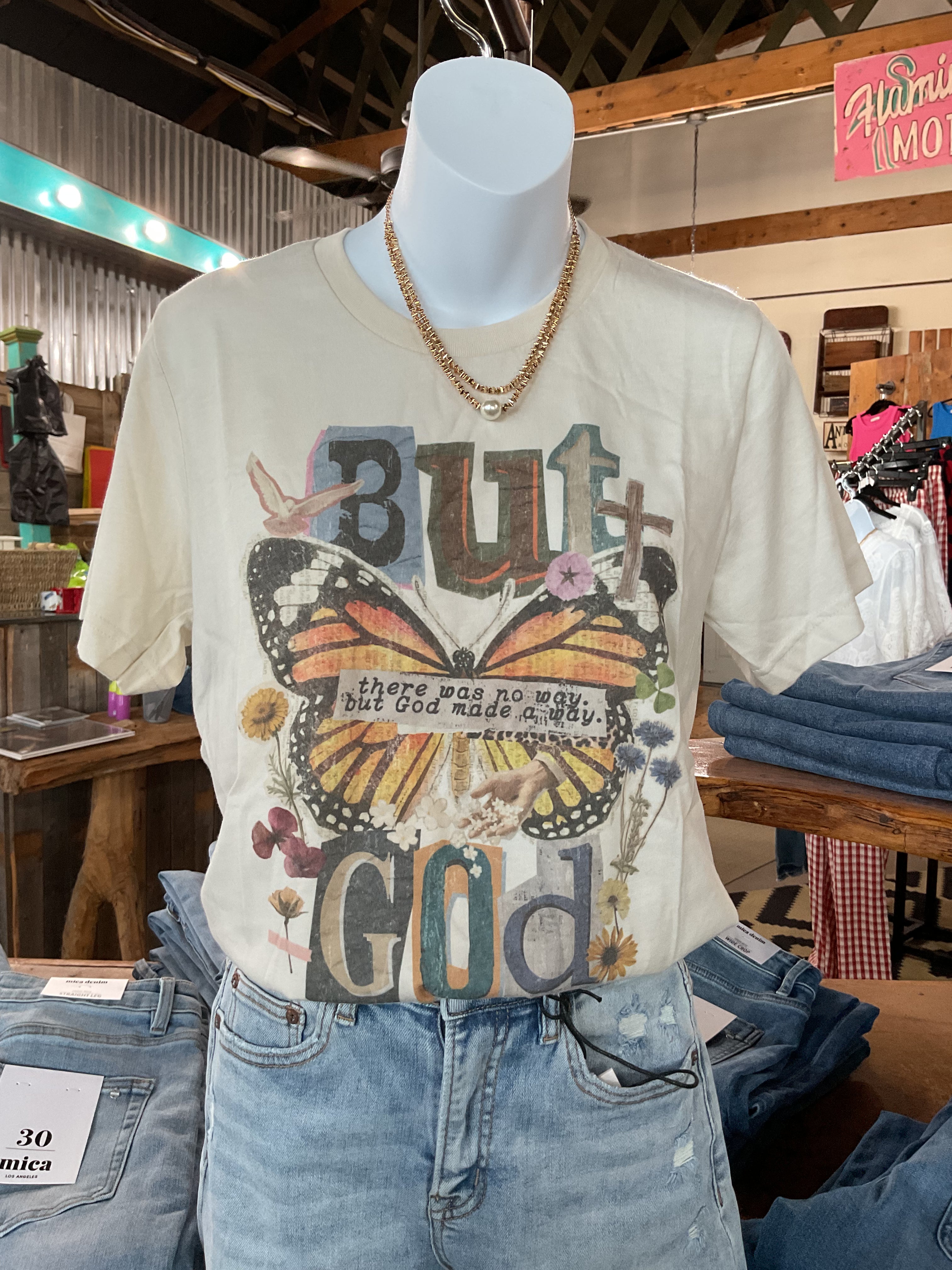 Boho Butterfly God Graphic Tee-Graphic Tees-Willow Poppy-Stuffology - Where Vintage Meets Modern, A Boutique for Real Women in Crosbyton, TX